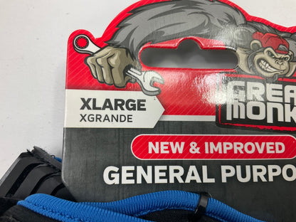 Grease Monkey 23923 General Purpose Gloves, X-large, Blue And Red