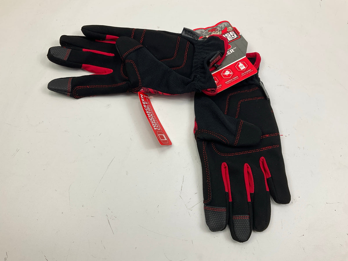 Grease Monkey 23927 General Purpose Gloves, Large, Red & Black