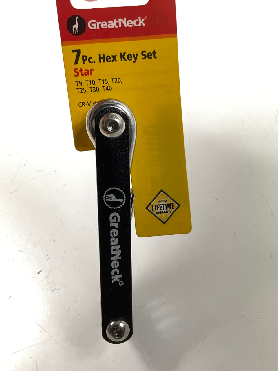 Great Neck 17001 7 PIECE HEX Star Torx Key Set T9, T10, T15, T20, T25, T30, T40