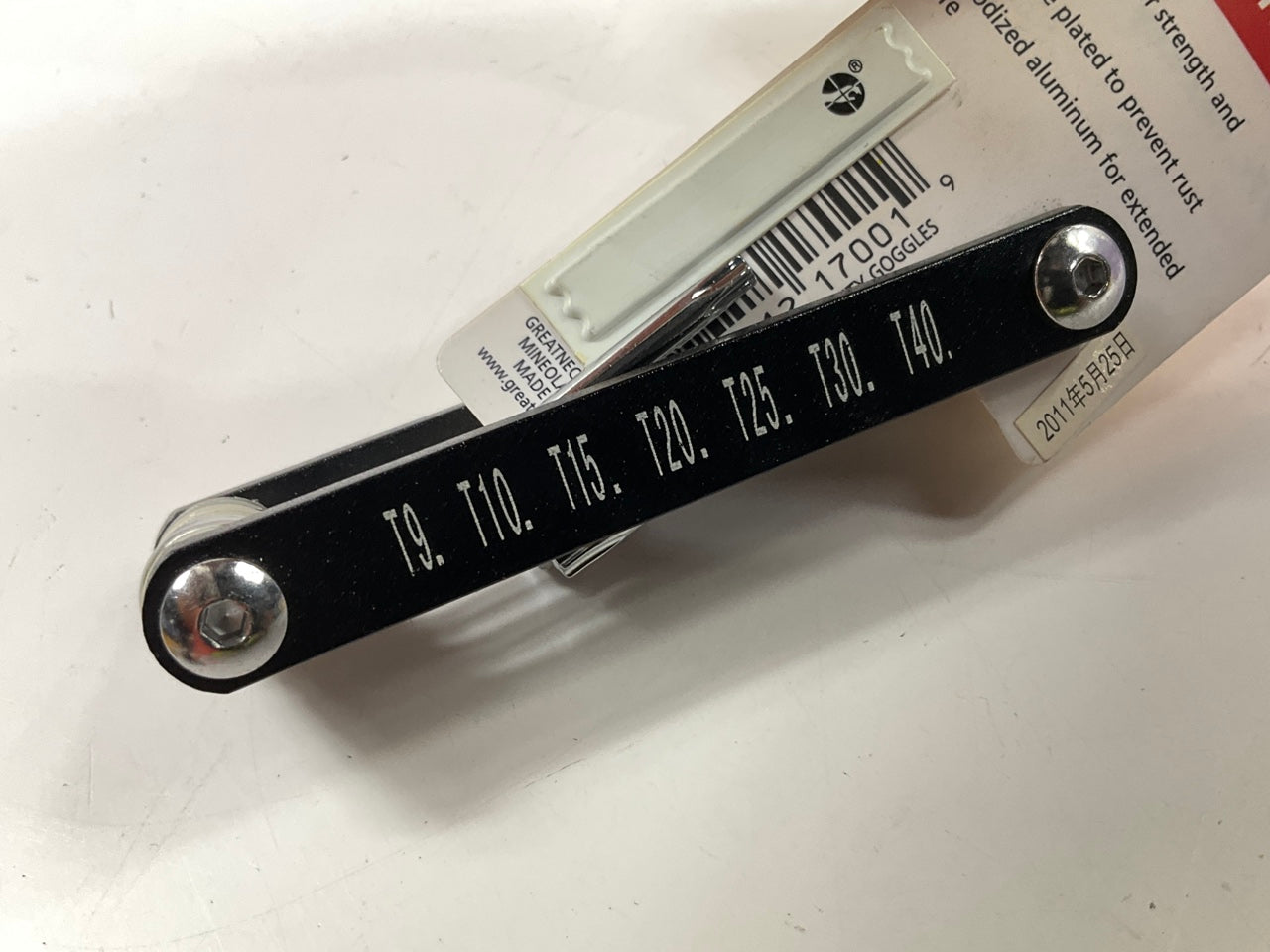 Great Neck 17001 7 PIECE HEX Star Torx Key Set T9, T10, T15, T20, T25, T30, T40
