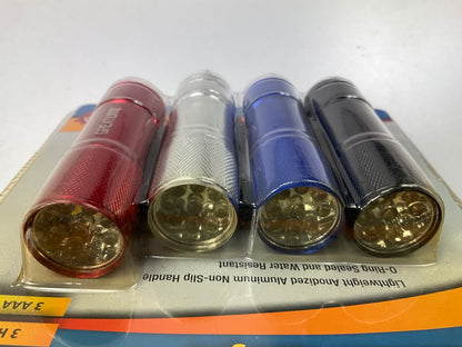 Great Neck 32841 9 LED Aluminum Flashlights, 16 Lumens, 4 PACK
