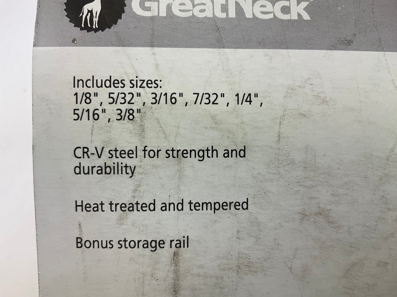 GreatNeck SAE 3/8'' 7-PCs Hex Socket Set  1/8'', 5/32'', 3/16'', 7/32, 1/4, 5/16 3/8