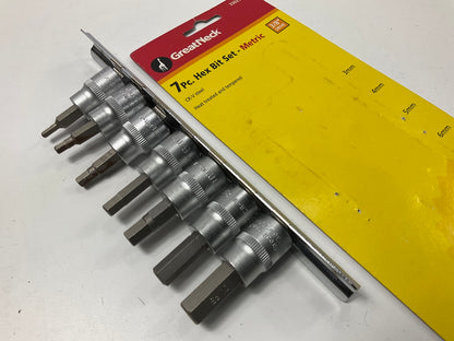 Great Neck 33625004 3/8'' Drive Metric Hex Bit Chrome Sockets 3, 4,5,6,7, 8, 10mm
