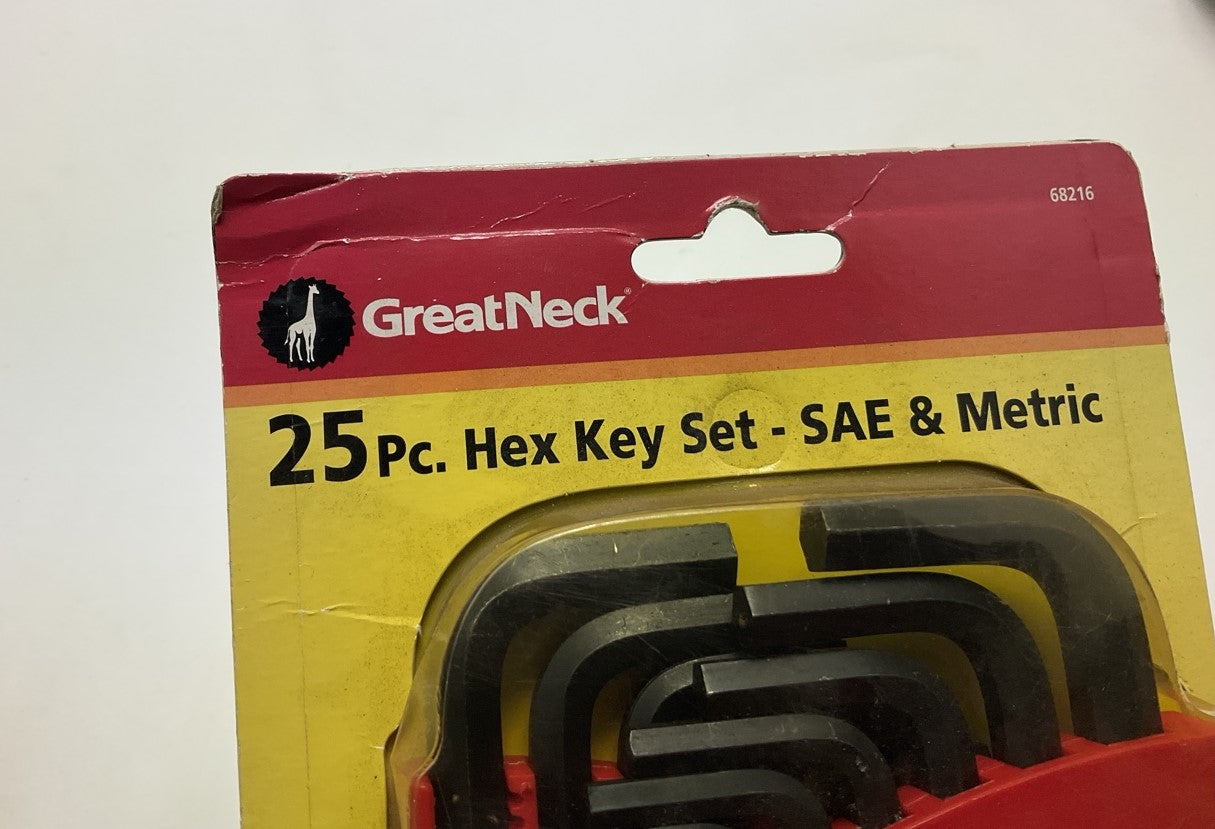 Great Neck 68216 25 Piece Hex Key Set - SAE And Metric