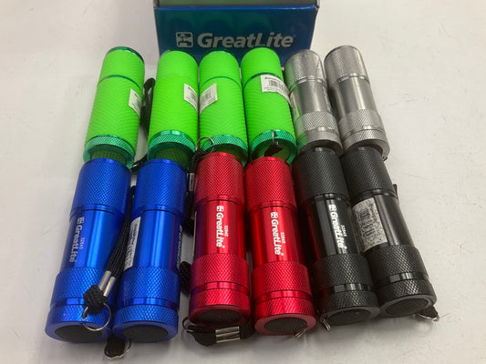 12 PACK - Greatlite 32844  9-LED Glow In The Dark Mini Flashlights