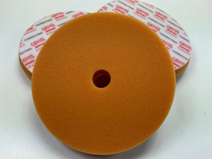 (3) Griot's Garage 10615W 6.5'' Orange Foam Correcting Pads For Buffing