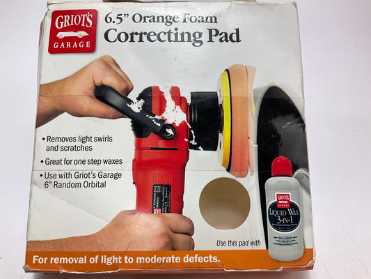 Griot's Garage 10615W 6.5'' Orange Foam Correcting Pads For Buffing