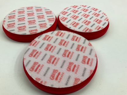 (3) Griot's Garage 10618W Red Foam Waxing Polishing Pads 6.5''