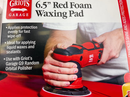 (3) Griot's Garage 10618W Red Foam Waxing Polishing Pads 6.5''