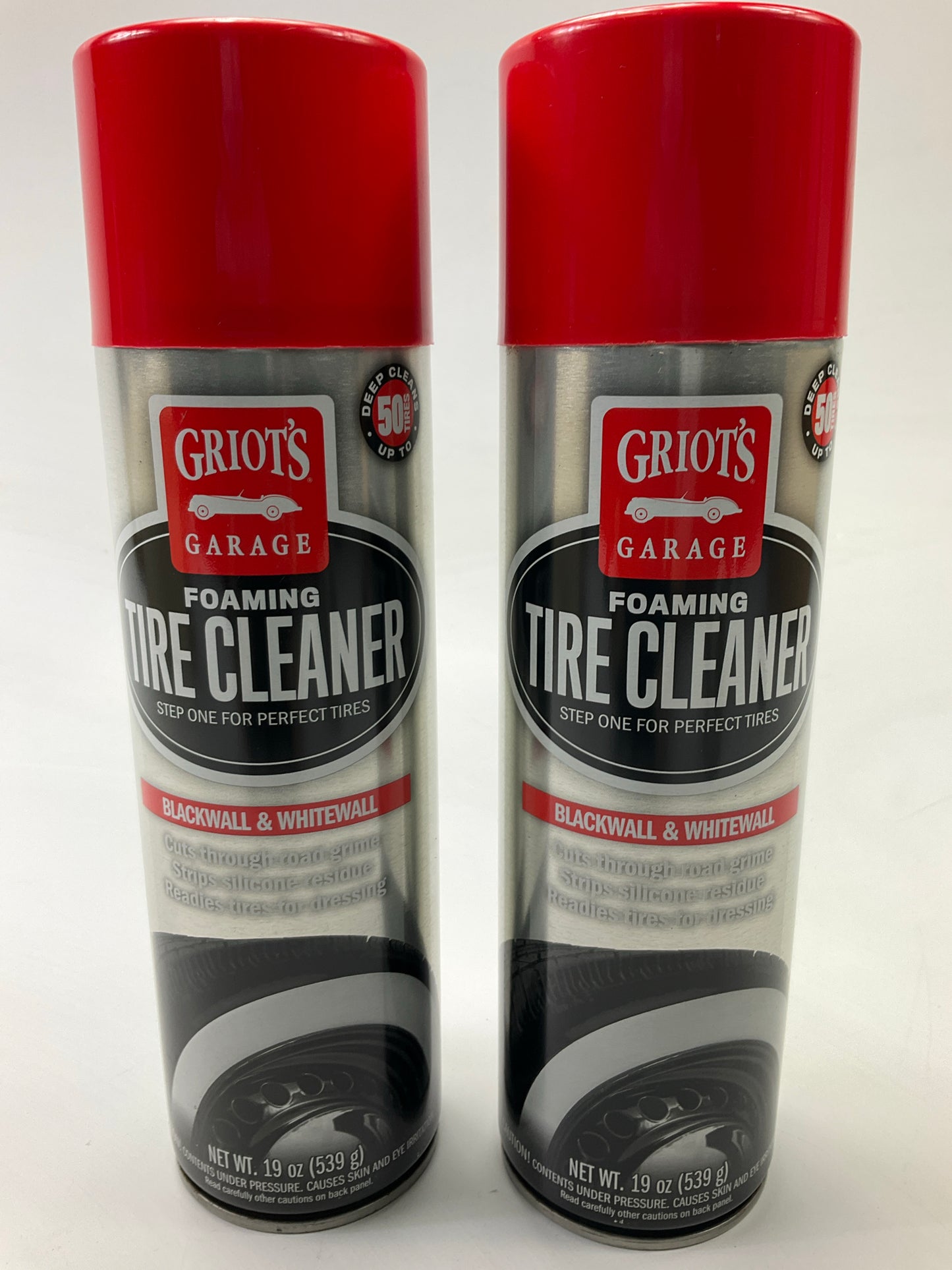 (2) PACK - Griot's Garage 19 Ounce Foaming Tire Cleaner - Blackwall & Whitewall