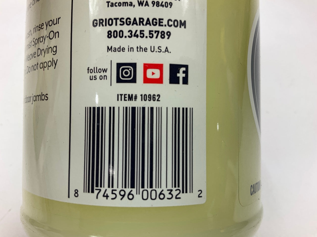 (2) Bottles - Griot's Garage 10962 Spray-on Wax 22Oz