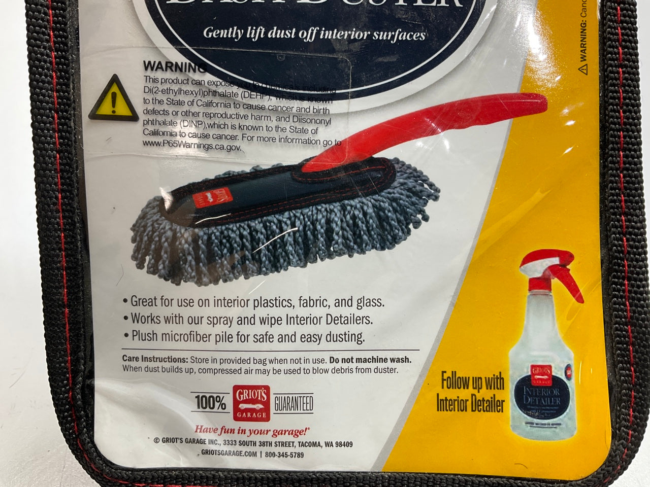 Griot's Garage 11412 Microfiber Mini Duster For Car Interior Cleaning  Detailing