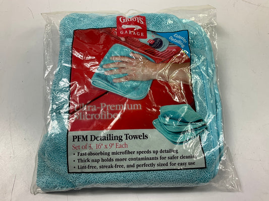 Griot's Garage 55526 PFM Auto Detailing Microfiber Towels (Set Of 3), 16''x9''