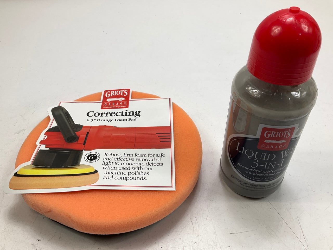 Griot's Garage GG001 6'' Random Orbital Polisher W Handle Kit: Includes Wax & Pad