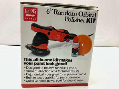 Griot's Garage GG001 6'' Random Orbital Polisher Kit: Includes Wax & Pad