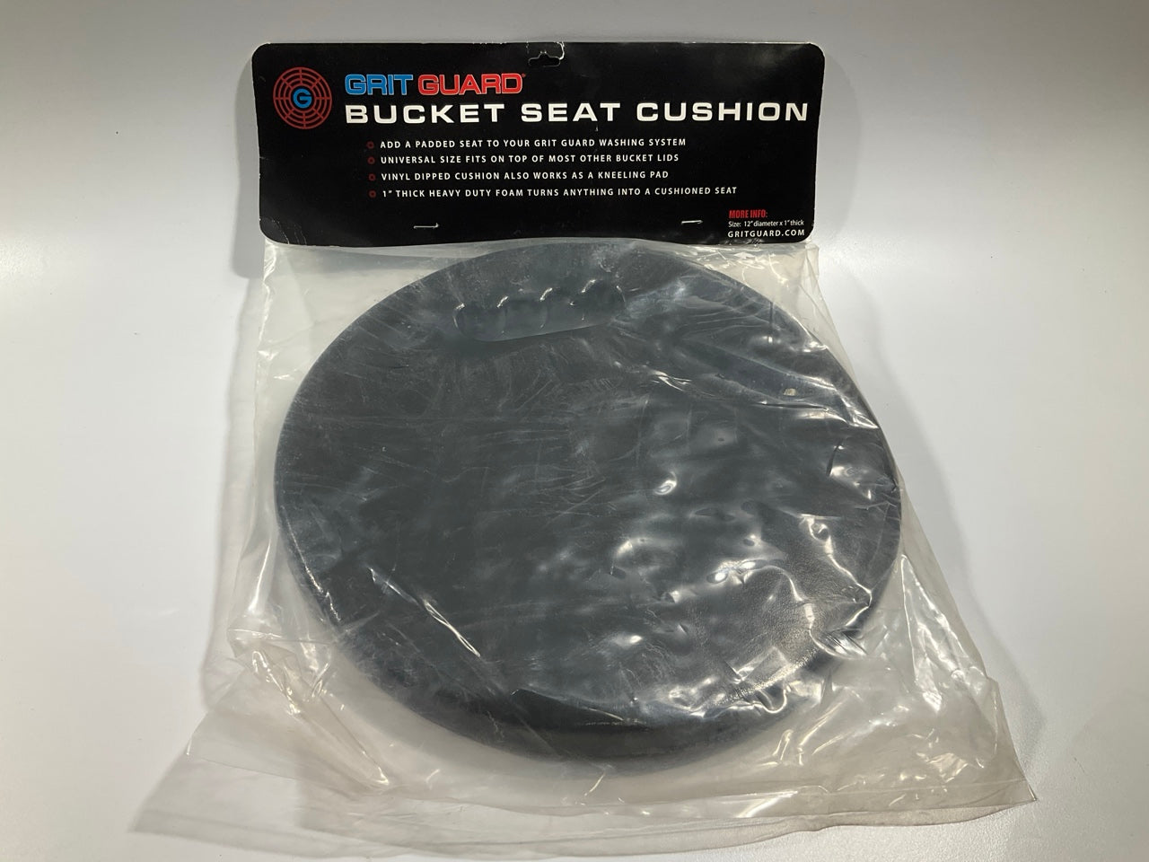 Grit Guard GGSEAT-BLK Seat Cushion & Kneeling Pad, Black, For 5 Gallon Buckets