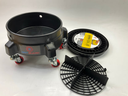 Grit Guard GGWS-NBS-BLK 5 Gallon Bucket Scratch Free Car Washing System W/ Dolly