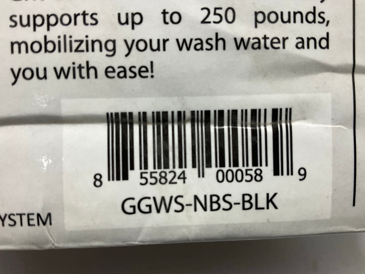 Grit Guard GGWS-NBS-BLK 5 Gallon Bucket Scratch Free Car Washing System W/ Dolly