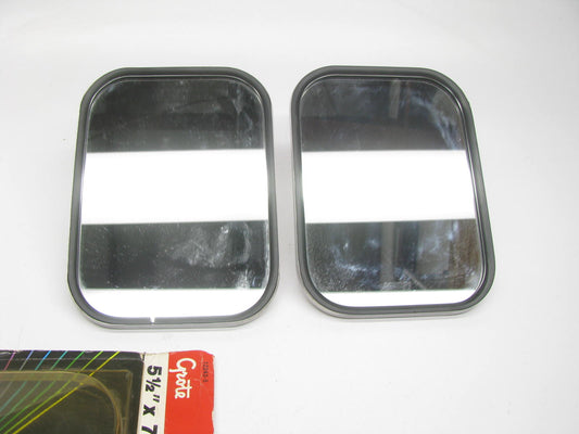 (2) GROTE 12243-5 - Rolled-Rim Mirror With Center Mount - Stainless Steel