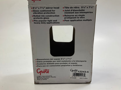 Grote 12243-5 Universal Stainless Steel Mirror, Center Mount, 5-1/2'' X 7-1/2''