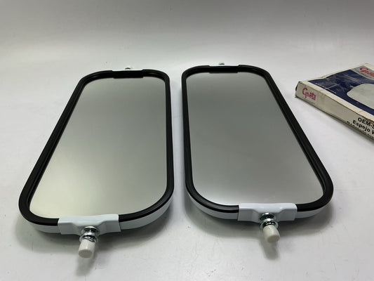 Grote 16101 White Powder Coated Painted Finish Exterior Mirror 7'' X 16'' - PAIR