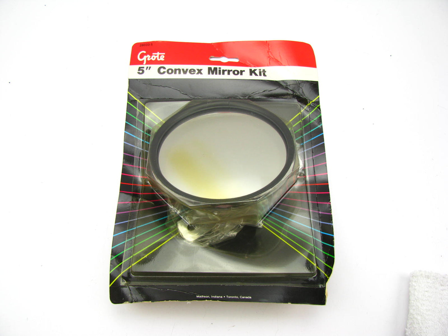Grote 28033-5 ROUND 5'' Stainless Steel Convex Spot Mirror - Clamp On