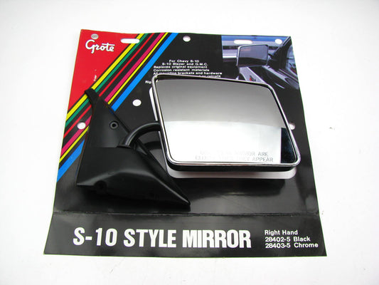 Grote 28403-5 Universal Chevy Blazer GMC S-10 Style RIGHT Side Mirror - CHROME