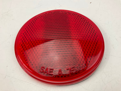 (2) Grote 40052-3 Stick-On Red Round Reflectors, 3'' Diameter