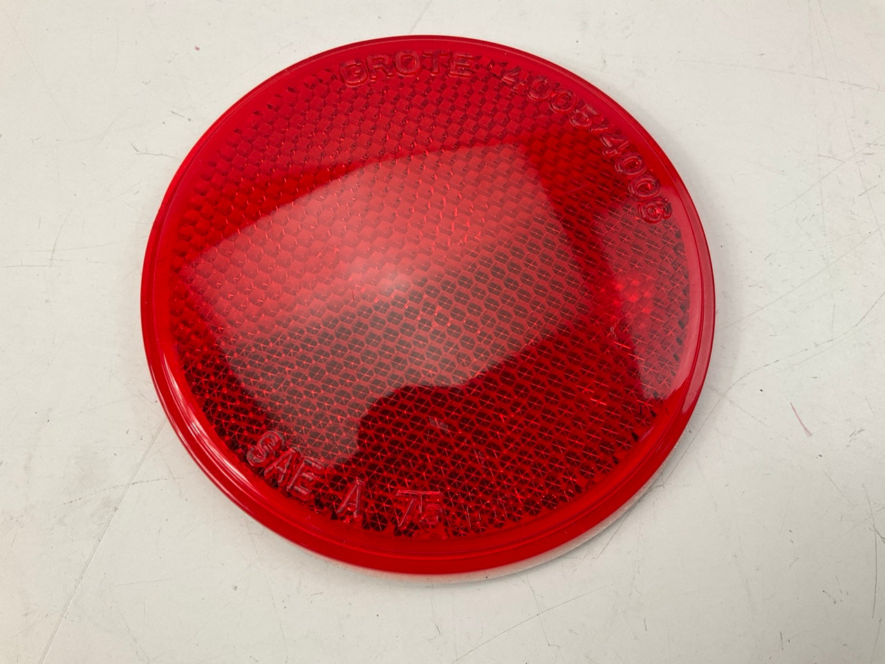 Grote 40052 3''  Red Round Stick-on Reflector For Trailers