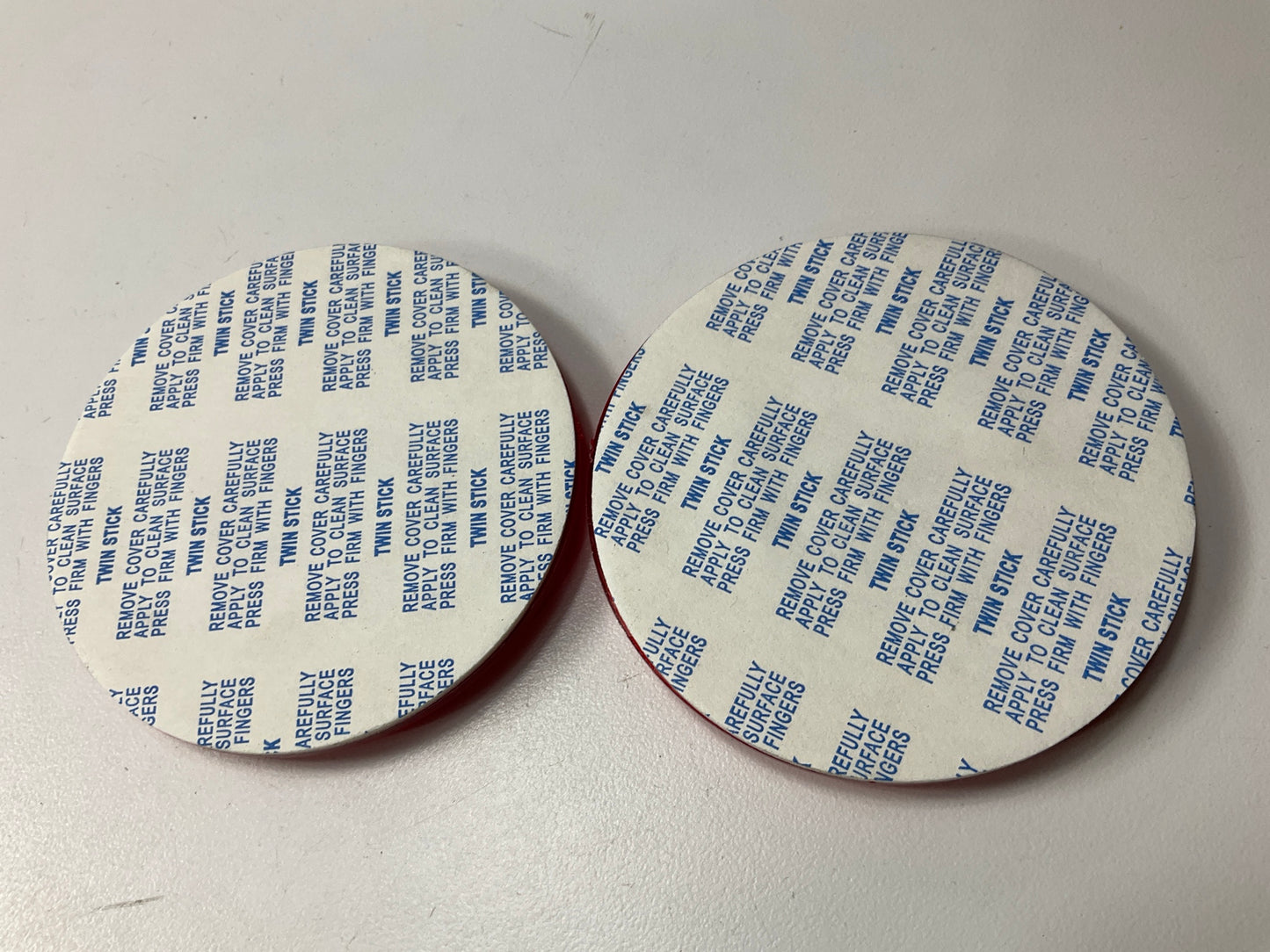 (2) Grote 40062 Sealed 3'' Round Stick-On Reflectors, Red