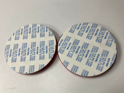 (2) Grote 40062 Sealed 3'' Round Stick-On Reflectors, Red