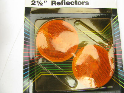 Grote 40073-5 Round 2-1/2'' Stick On Reflectors - YELLOW