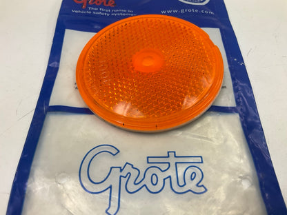 Grote 40073 2-1/2'' (2.5'') Round Stick-On Reflector, Amber