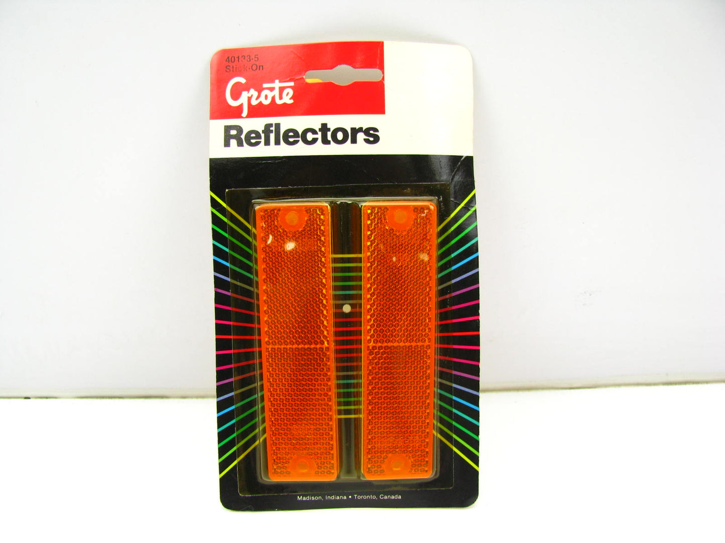 Grote 40133-5 Mini Stick On Rectangular Reflectors ORANGE