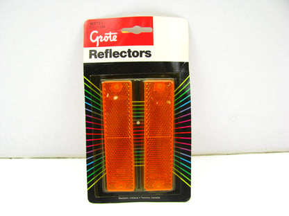 Grote 40133-5 Mini Stick On Rectangular Reflectors ORANGE