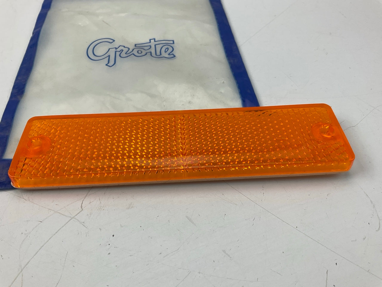 Grote 40133 Amber Rectangular Mini Stick-On / Screw Mount Reflector