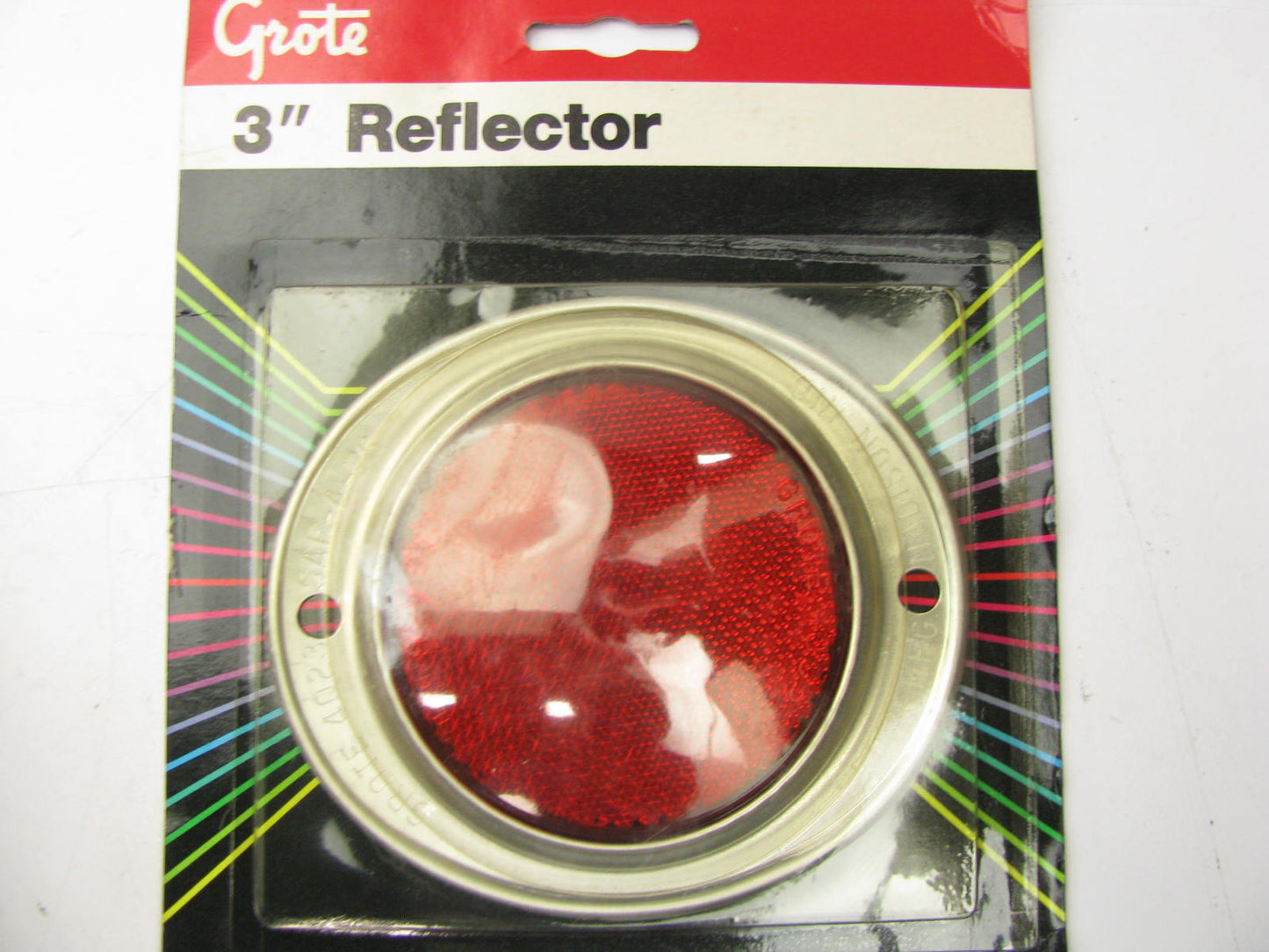 Grote 40232-5 Universal 3'' Two Hole Aluminum Reflector RED