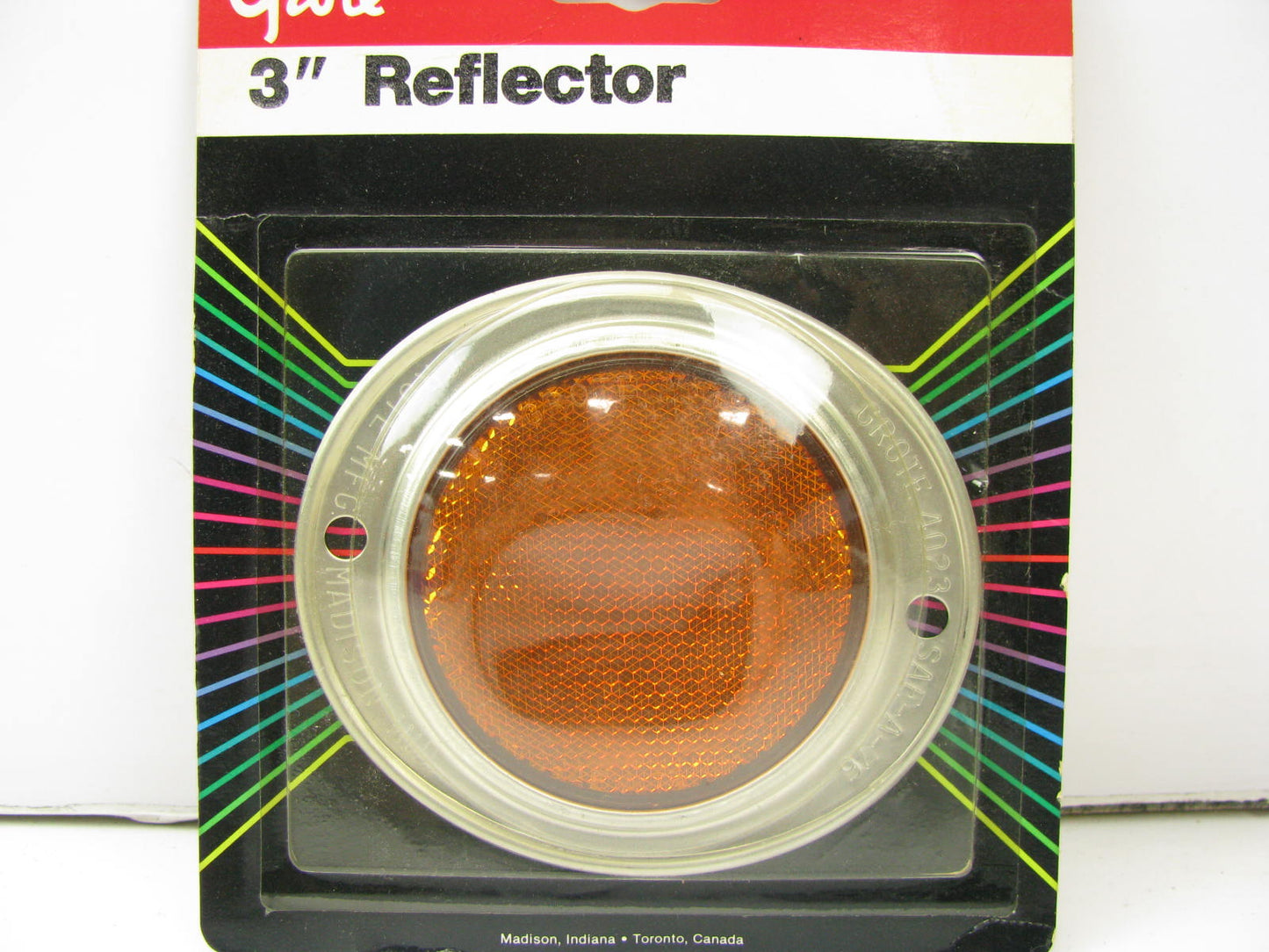 Grote 40233-5 Universal 3'' Two Hole Aluminum Reflector YELLOW
