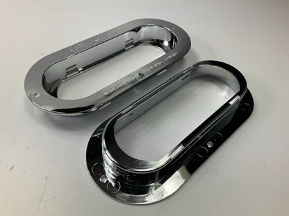 (2) Grote 43223 Theft-Resistant Mounting Flanges For 6'' Oval Light Lamps