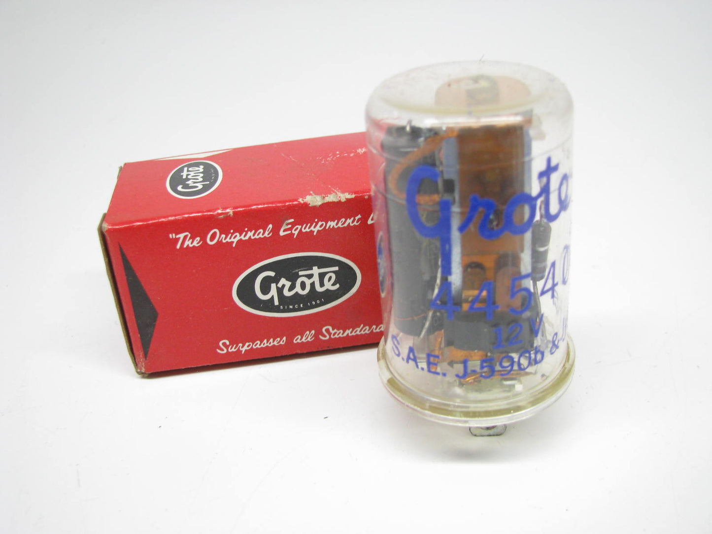 Vintage Grote 44540 Round Electromechanical Flasher, 3 Pin Terminal