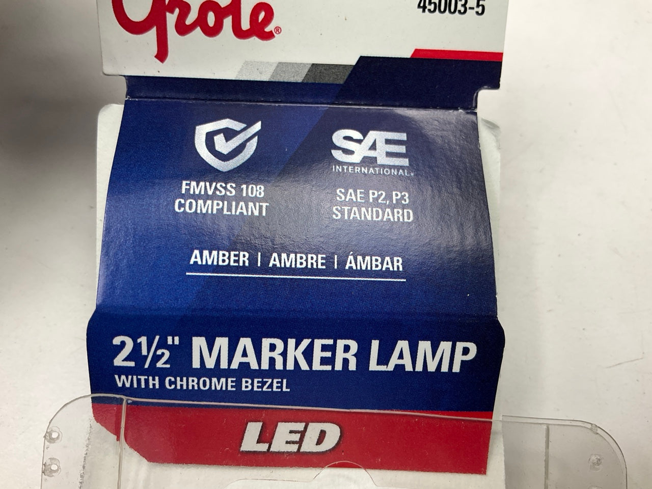 Grote 45003-5 Side Marker Clearance Lamp LED 2-1/2'', Amber