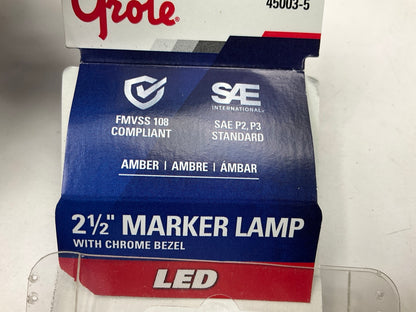 Grote 45003-5 Side Marker Clearance Lamp LED 2-1/2'', Amber