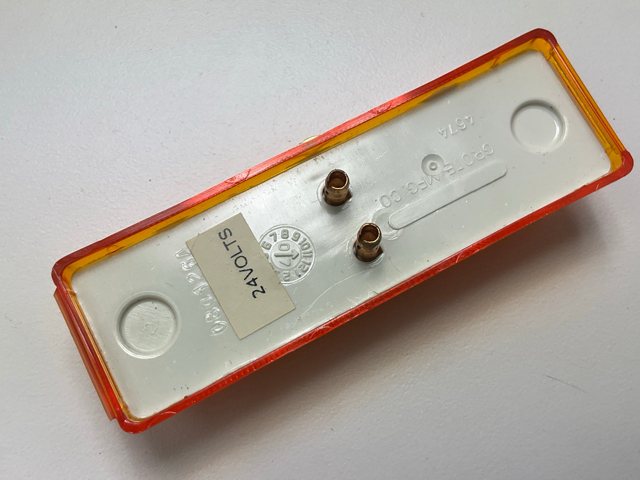 Grote 45143 Amber Clearance Rectangular Marker Light, 24 Volt, Dual Bulb