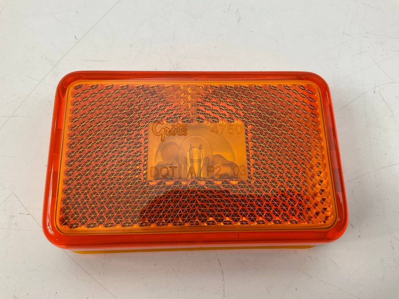 Grote 45233 Yellow Clearance Sude Marker Light With Built-In Reflector, 2''x3''