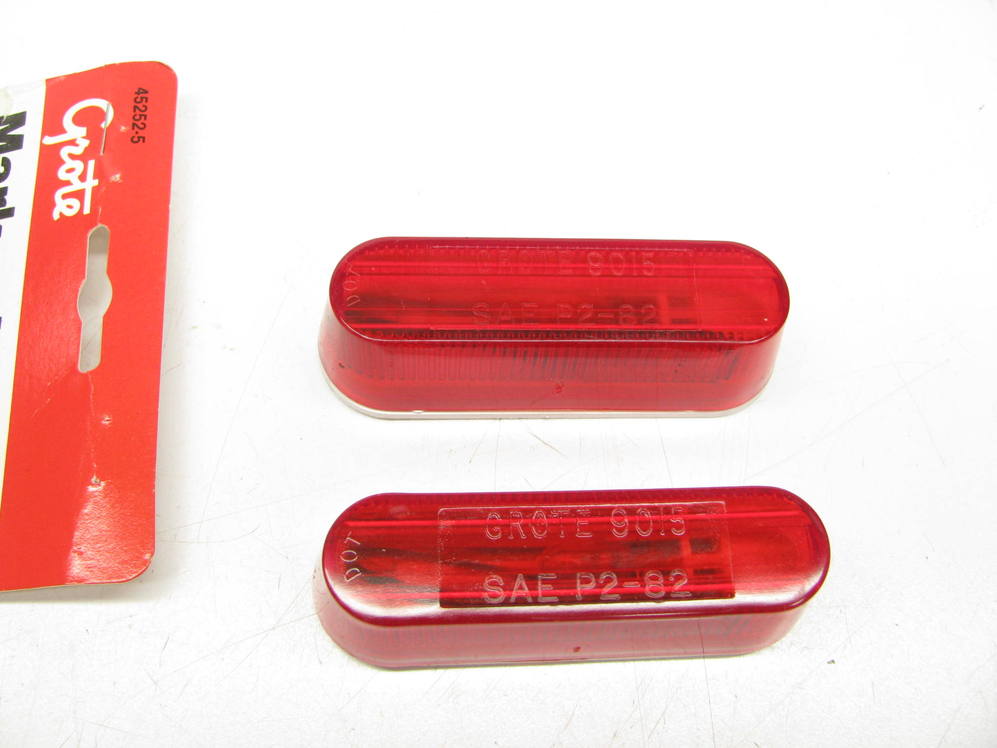 (x2) Grote 45252-5 Red Thin-Line Single-Bulb Clearance Marker Light