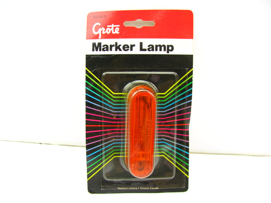 Grote 45253-5 Thin Line Single Bulb Side Marker Light Lamp - AMBER