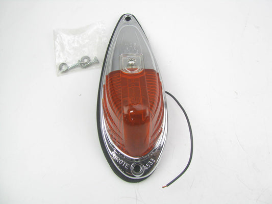 Vintage - Grote 45333 Amber Deluxe Die-Cast Metal Cab Marker Light 12V Lamp