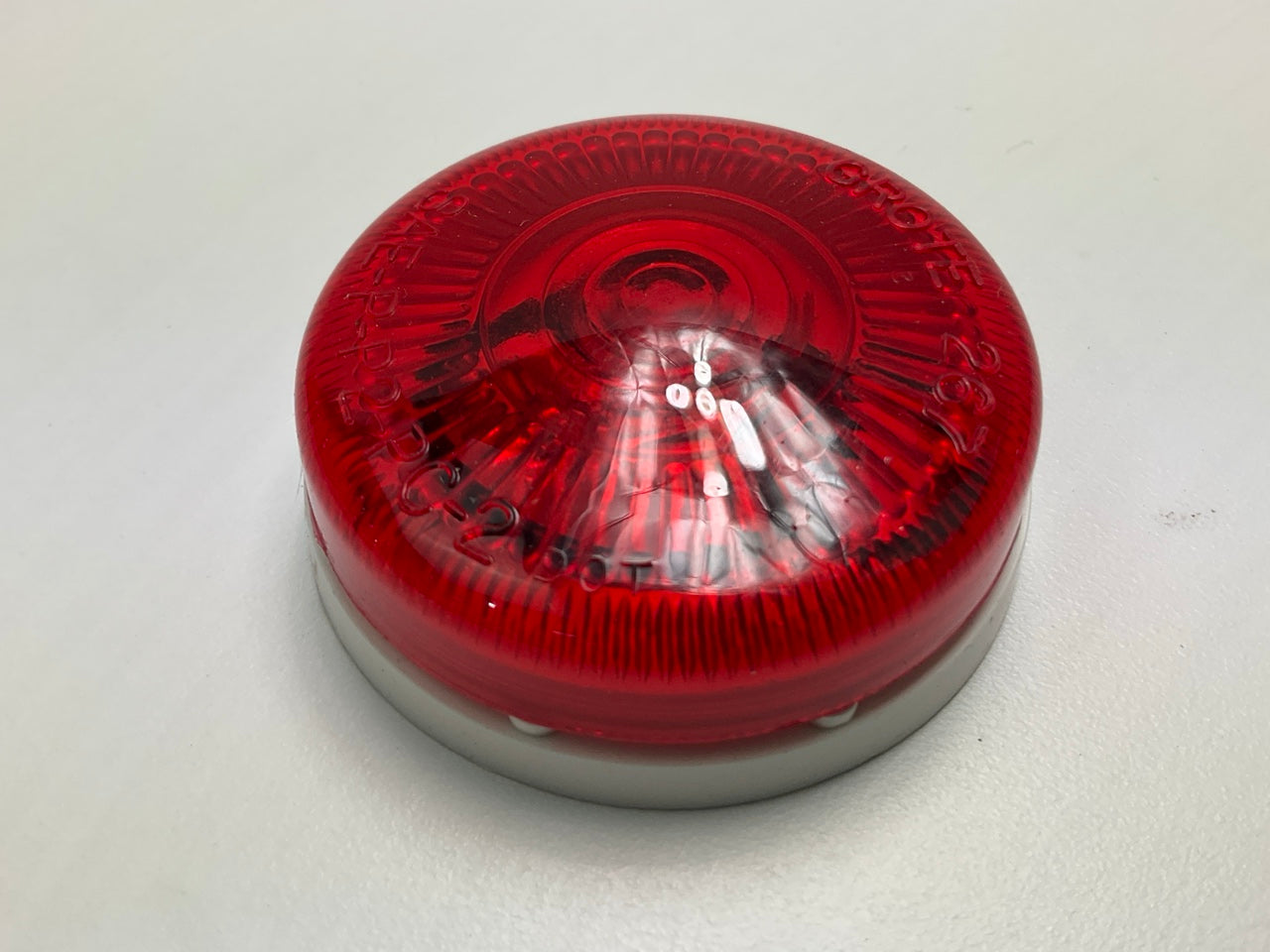 (2) Grote 45412 Surface Mount Clearance Side Marker Lamp Light - RED Round 2.5''