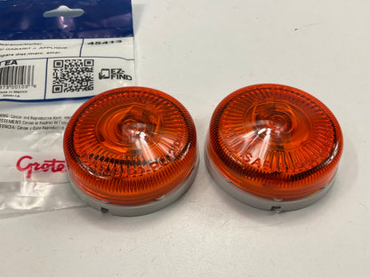 (2) Grote 45413  2-1/2'' Surface-Mount Single-Bulb Clearance Marker Light, Amber