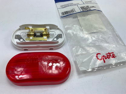 Grote 45432 Red Incandescent Trailer Clearance Marker Light, Oval, 2-bulb